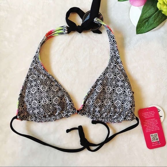 Hula Honey Other - Hula Honey Reversible Print Triangle Top